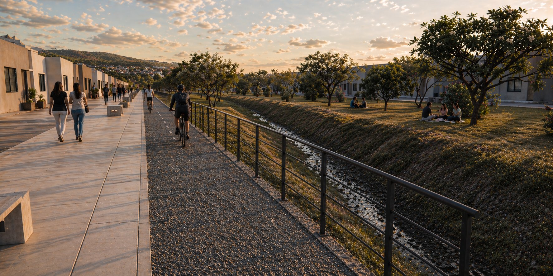 Ciclovia Joya Real atardecer